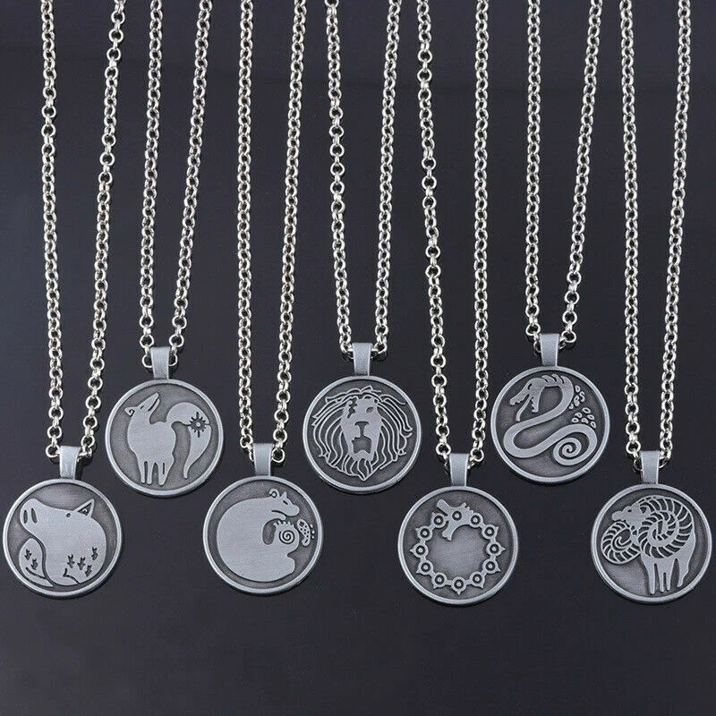 7PCS The Seven Deadly Sins Necklace Pendant Cosplay Collectable Jewelry Gift
