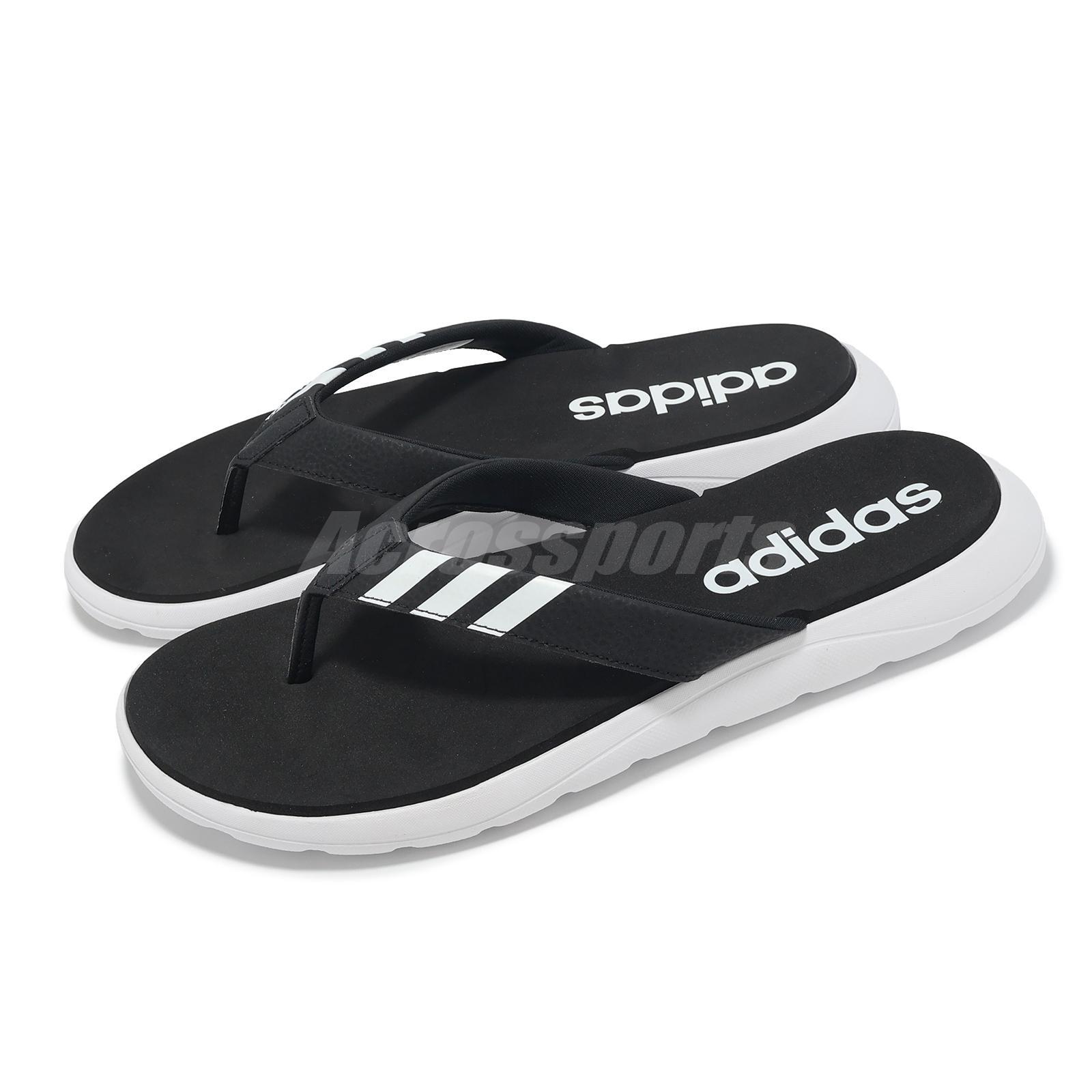 adidas Comfort Flip Flop Черно-белые мужские сандалии унисекс для повседневного образа жизни EG2069