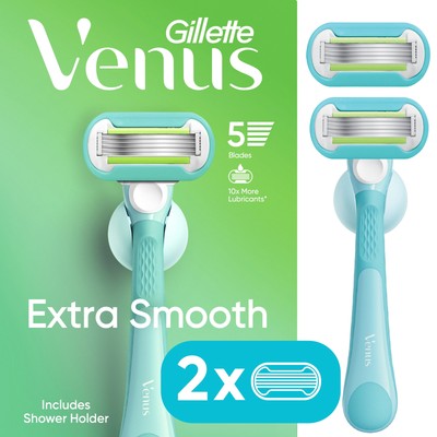 Venus Extra Smooth Razor for Women, 5 blades, Manual Razor Green