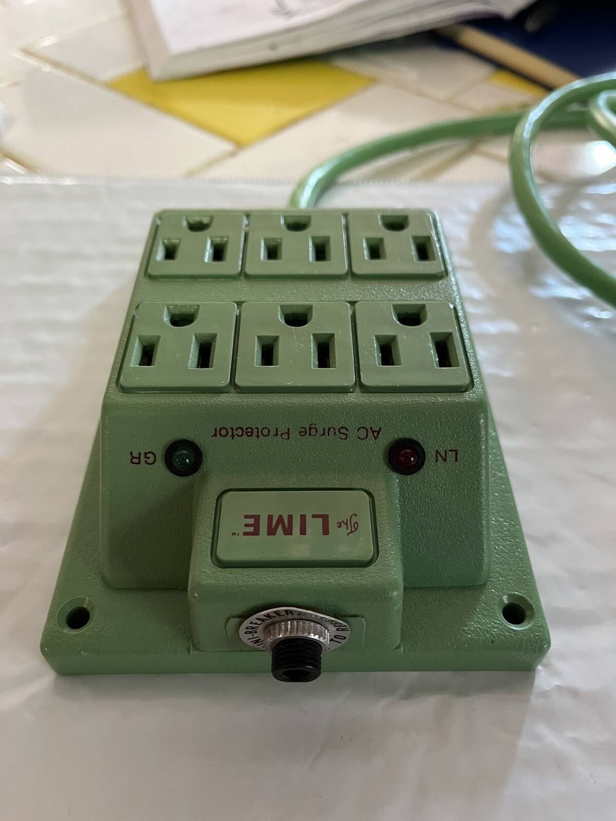 Rare EPD "The Lime" Red & Green Light AC Surge Protector Made in USA