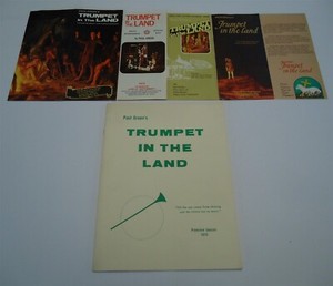 Paul Green's Trumpet In The Land Premiere Season 1970 Program & 4 Folders OH