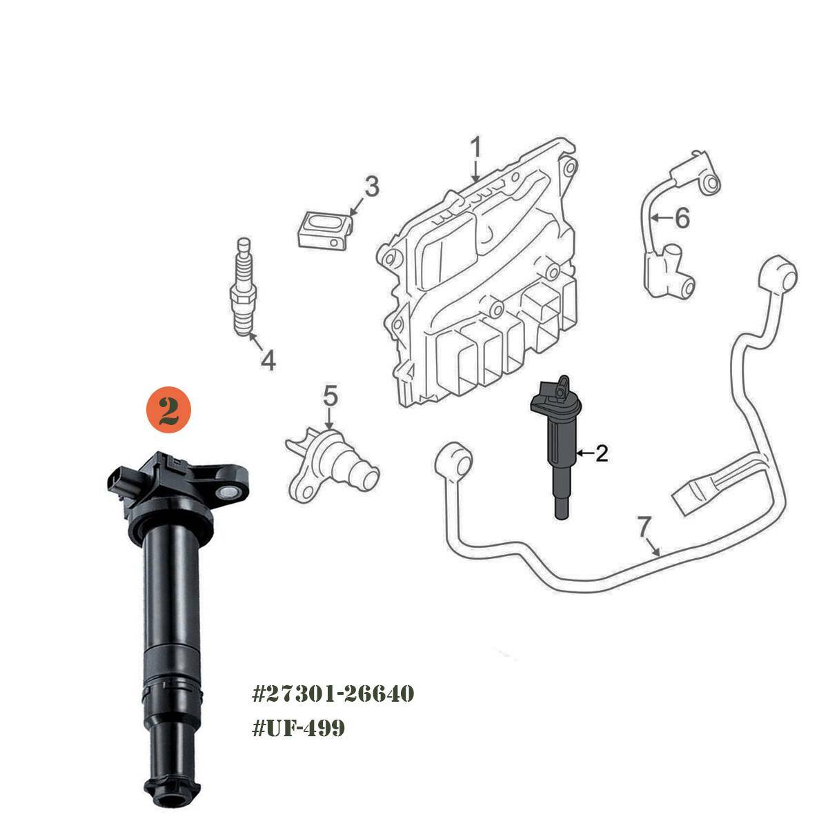 4x Ignition Coils Pack for Kia Rio Rio5 Hyundai Accent 20062011 1.6L