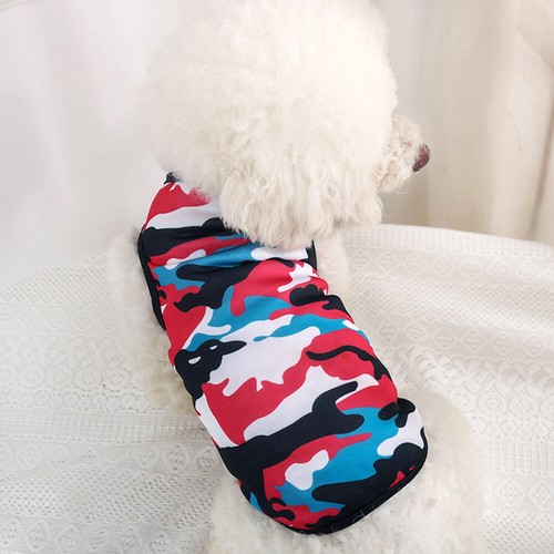 Dog Summer Shirt Creative Puppy Camouflage Clothes Breathable Pet Vest XS-XL• - Picture 16 of 27