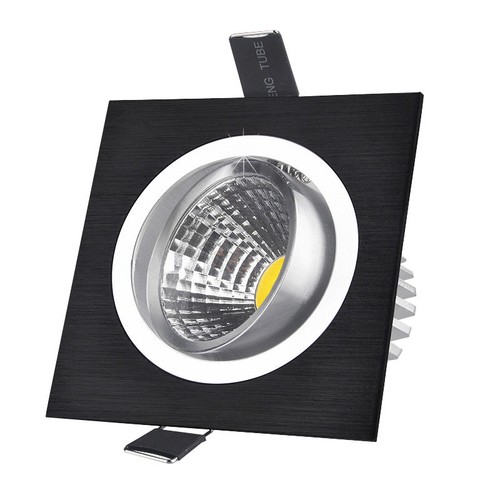 LED COB Recessed Ceiling Light Fixture Dimmable/N Grille Lamp Flush Mount Square - Picture 9 of 14