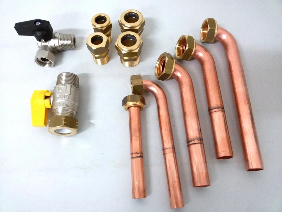 HABITAT KIT IDRAULICO CALDAIA ATTACCHI 3/4 RAME 14mm E 18mm