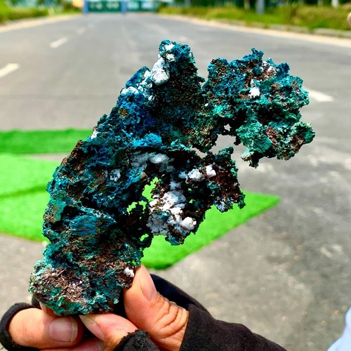 265G Natural copper mine+malachite Primitive mineral specimen Gemstone Rare - 第 6/24 張圖片