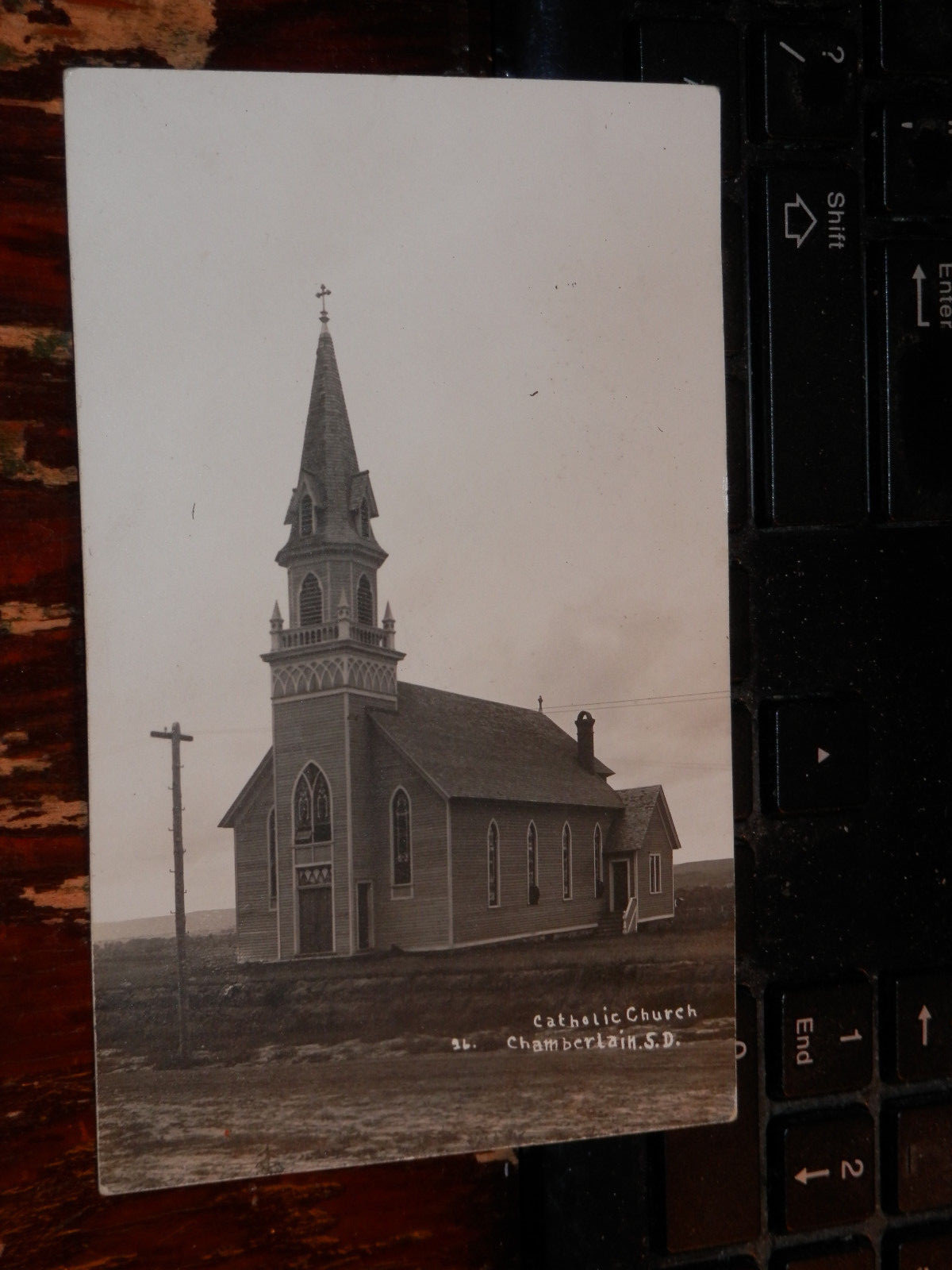 CHAMBERLAIN SD VERY OLD REALPHOTO POSTCARD CATHOLIC CHURCH eBay
