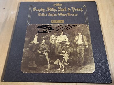 Crosby Stills Nash & Young signed Vinyl Lp Stephen Stills Graham