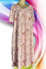 MuMu House Shift Dress Duster Floral Print Size S Rose Made in USA Polyester