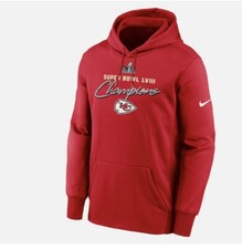 New Kansas City Chiefs Nike Super Bowl LVIII 58 Las Vegas 2024 Therma Hoodie