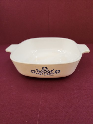 P-1-B Vintage Corning Ware Blue Cornflower 1-Qt Casserole Bowl Dish - Picture 4 of 8