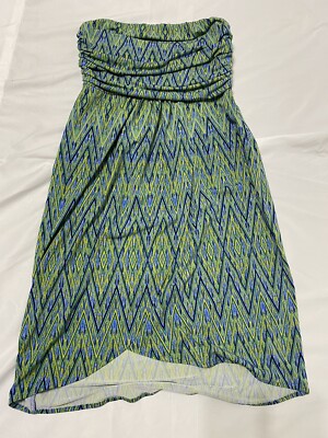 ''Jennifer Lopez'' JLo Abstract Sleeveless Dress - Halter High Low Size Small