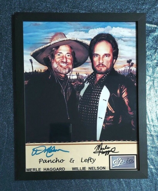 Pancho & Lefty MERLE & WILLIE Hand-Signed Promo Photo Pancho & Lefty MERLE & WILLIE Hand-Signed Promo Photo