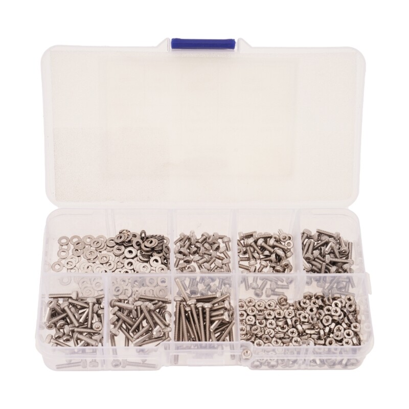 660pcs of Screws Nut & Washers Steel Screws set with Case for Hardware Projects