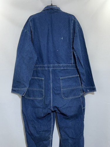 Vintage Pointer Coveralls Mens L 32 All Cotton Sanforized Denim Jean Mechanic - 第 9/11 張圖片
