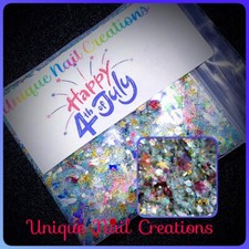 Limited Edition Glitter Mix HAPPY 4TH Nail Art/Body Glitter/festival/Slime