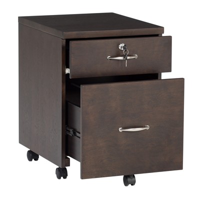 Offex Newel 2 Drawer Wood File Filing Cabinet with Lock ...