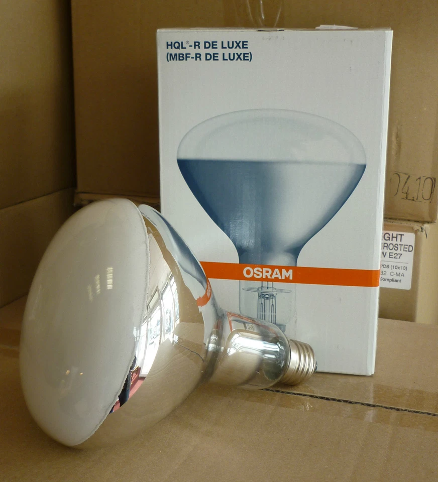 OSRAM HQL-R DE LUXE E27 80W Entladungslampe GrowLight Wachstumslampe FLORA SET