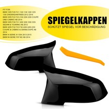 Gl�nzend Schwarz Au�enspiegel Spiegelkappen F�r BMW 1 2er 3 4er F20 F30 F32 F36