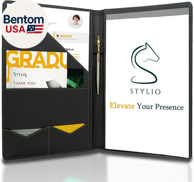 Padfolio Portfolio Organizer Binder | Interview Resume Folder, Legal Document, B