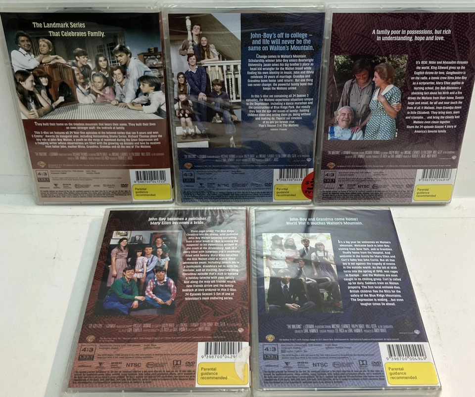 The Waltons -Seasons 1 3 4 5 6 DVD Region 4 NTSC TV Show 3x Brand New (3, 5, 6) - image 2 of 4