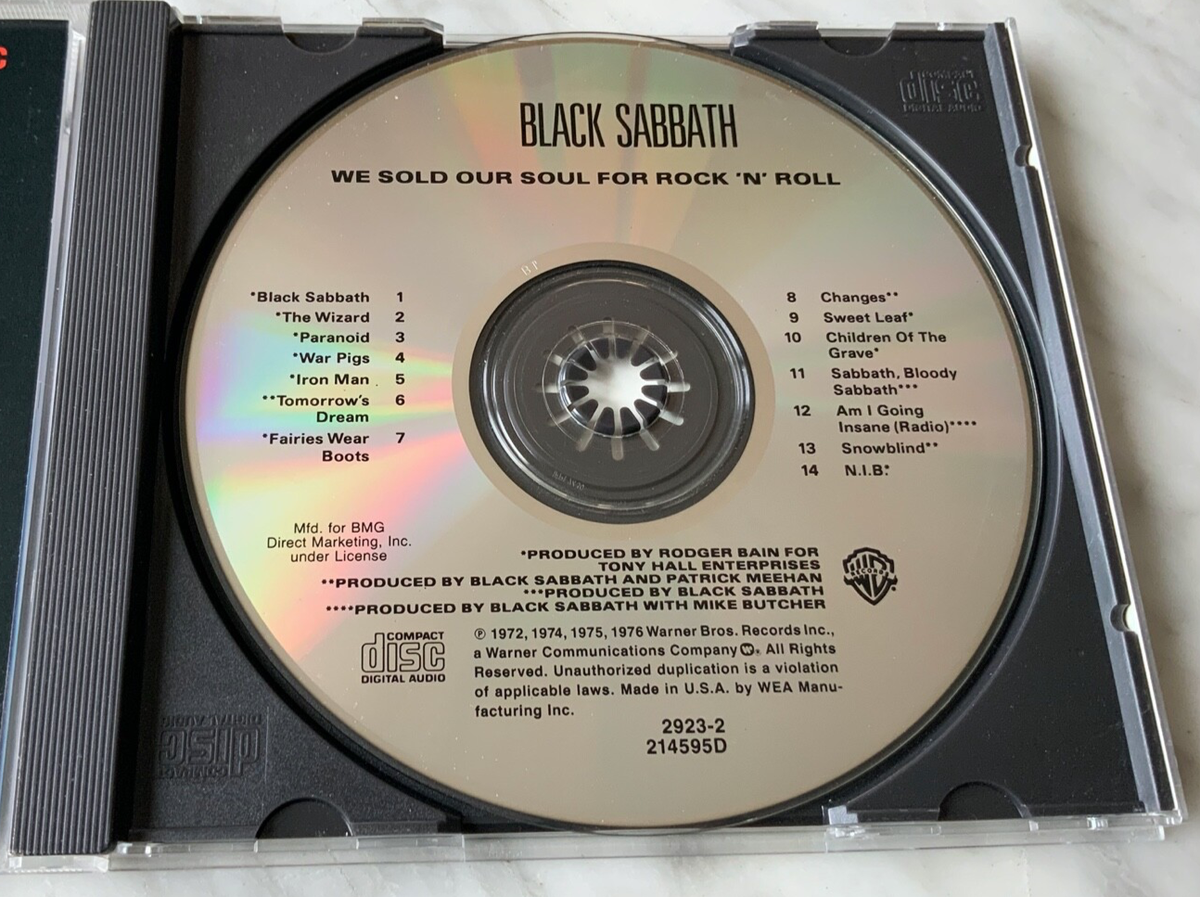 Black Sabbath We Sold Our Soul For Rock N Roll CD Warner