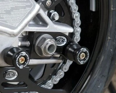 Carretes de algodón negro R&G Racing desplazados para BMW HP4 ABS 2009-2014 Foto 2 de 3