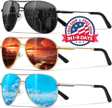 Gafas de sol polarizadas de aviador,3 gafas de sol cl sicas para conducir pesca.