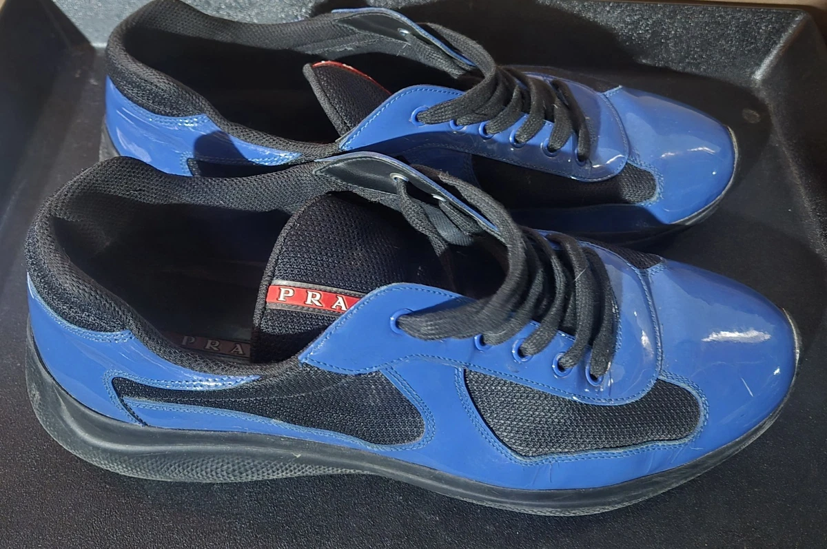 PRADA Shoes Men\'s America\'s Cup Navy Blue Shoes Trainers Sneaker Prada Men 10 Us Prada America main image 2