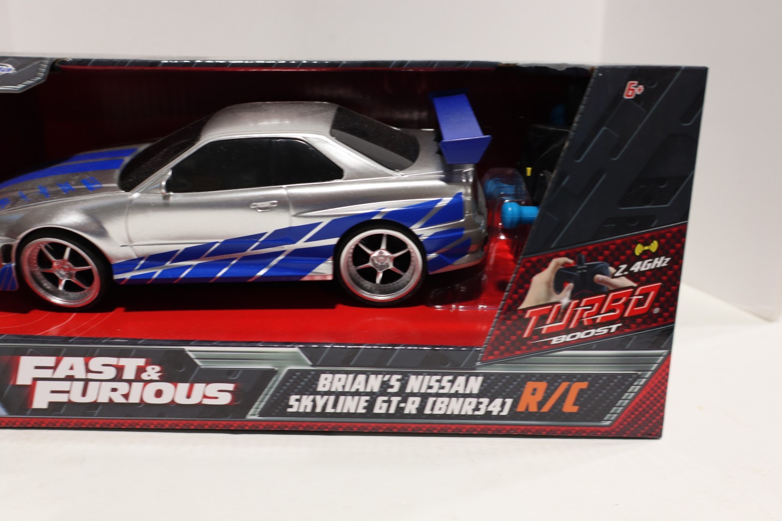 Toys Fast & Furious 1:24 2002 Nissan GT-R R34 Remote Control Car RC with 2.4G...