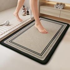 24" 35" Non Slip Bath Mat with Rubber Backing, Absorbent Quick Dry Bath Mats ...