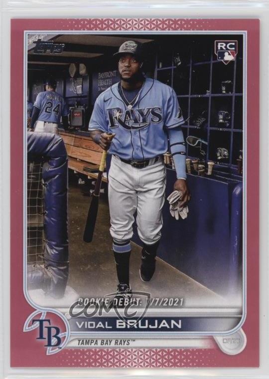 2022 Topps Update Mother's Day Hot Pink 29/50 Vidal Brujan #US8 Rookie RC 1ez6
