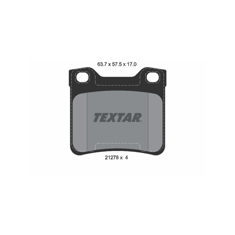 TEXTAR 2127803 Brake Pads Set Rear for Peugeot 406 607