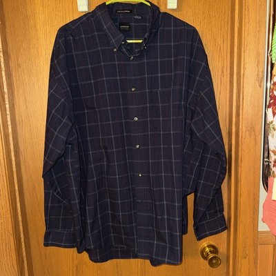 Arrow Men s Long Sleeve Button Down Shirt Blue XL 1 Pocket 