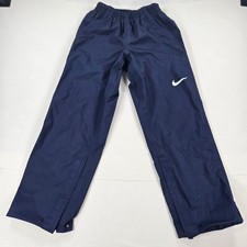 Vintage Nike Navy Blue Ankle Zip Adjustable Track Pants Women's Size Small