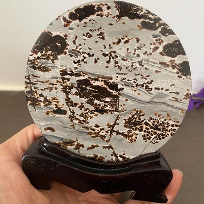 183g Natural Chinese painting stone crystal ornaments for home decoration