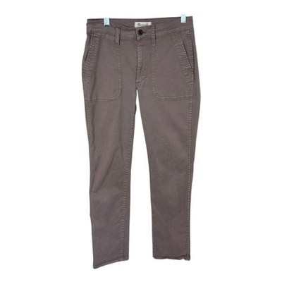 Madewell Slim Straight Utilty Pant Brown Cropped Leg Women's 24
