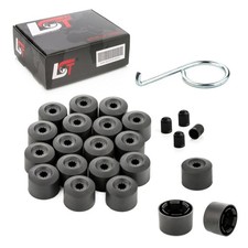 20x Felgen Radschrauben Sechskant Kappen diebstahlhemmend 17mm schwarz für VOLVO