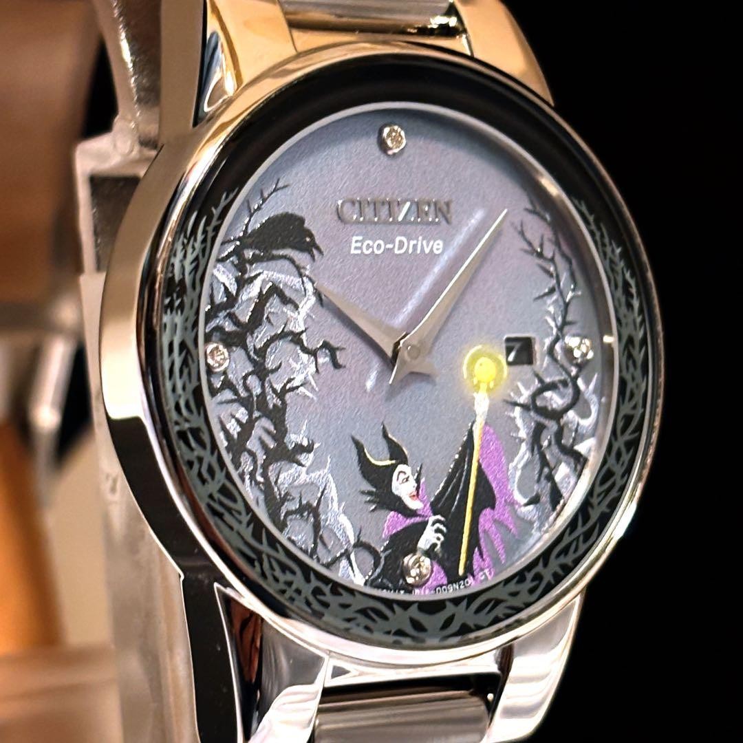 CITIZEN Disney Villains Maleficent Eco-Drive Women's Watch Gray 30mm Box Pin image 6