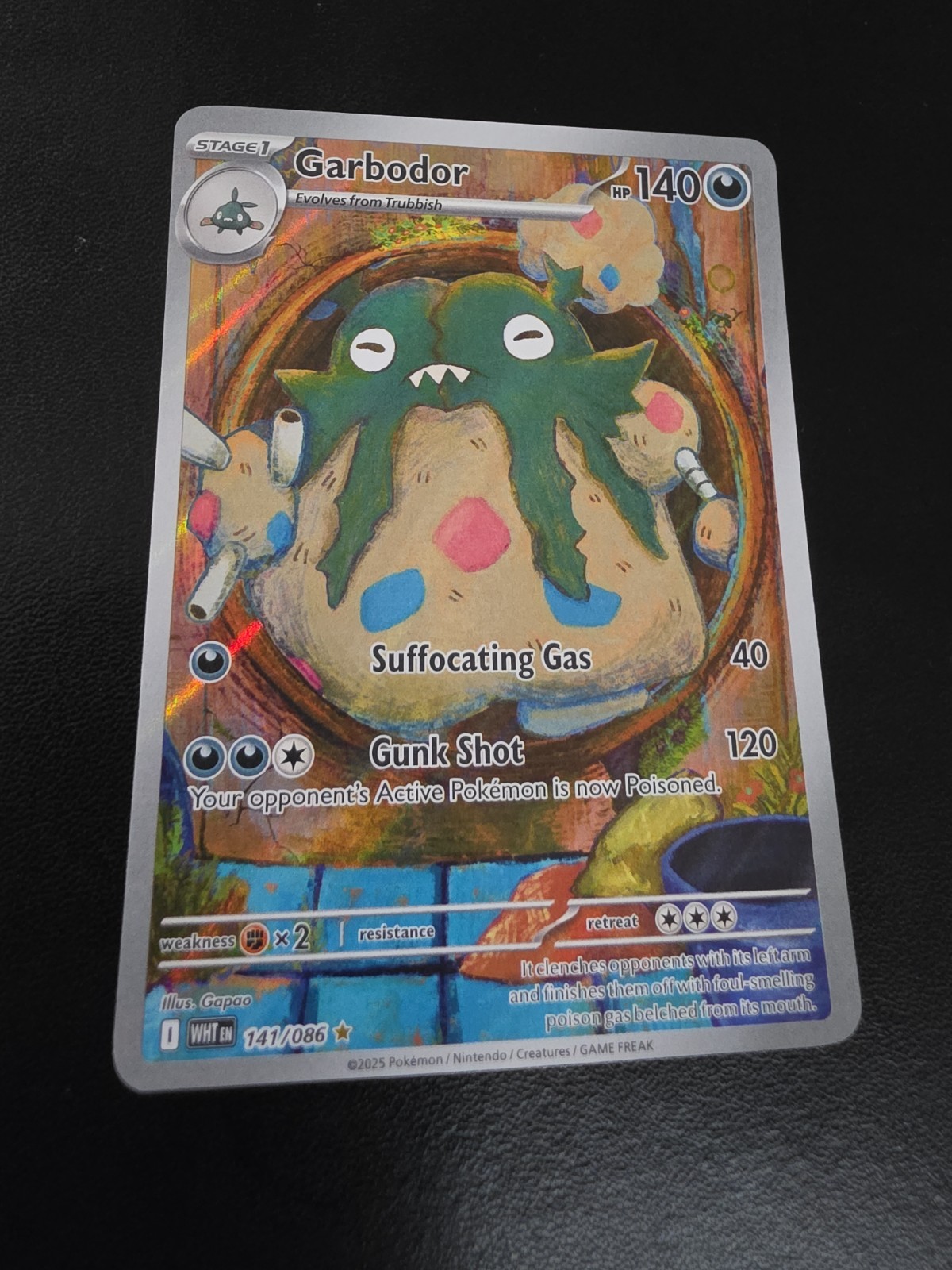 Pokemon Garbodor 141/086 Sv: White Flare Illustration Rare Holo 140 HP