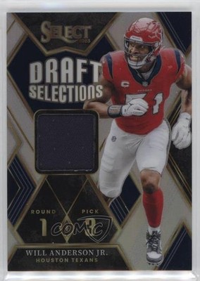 2023 Select Draft Selections Memorabilia Silver Prizm 86/99 Will Anderson 0nr3