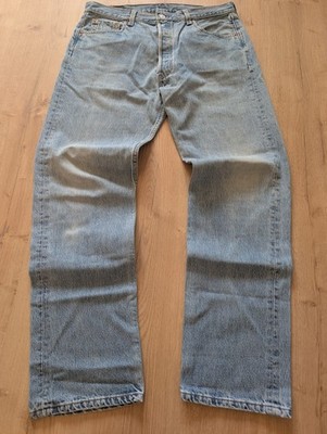 Levi's 501 Vintage Jeans W36 L32 Made in USA Hellblau Button Fly