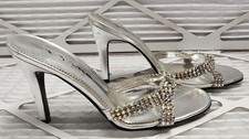 Nina Silver Rhinestone Stiletto sandals US9/EU39, No box.