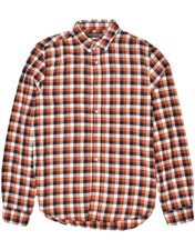 Camicia uomo ANGELO LITRICO flanella taglia 39 40 media rossa quadri cotone AQ09