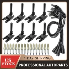 8x Ignition Coils+16x Spark Plugs+8x Wires for 2005 Jeep Grand Cherokee V8 5.7L