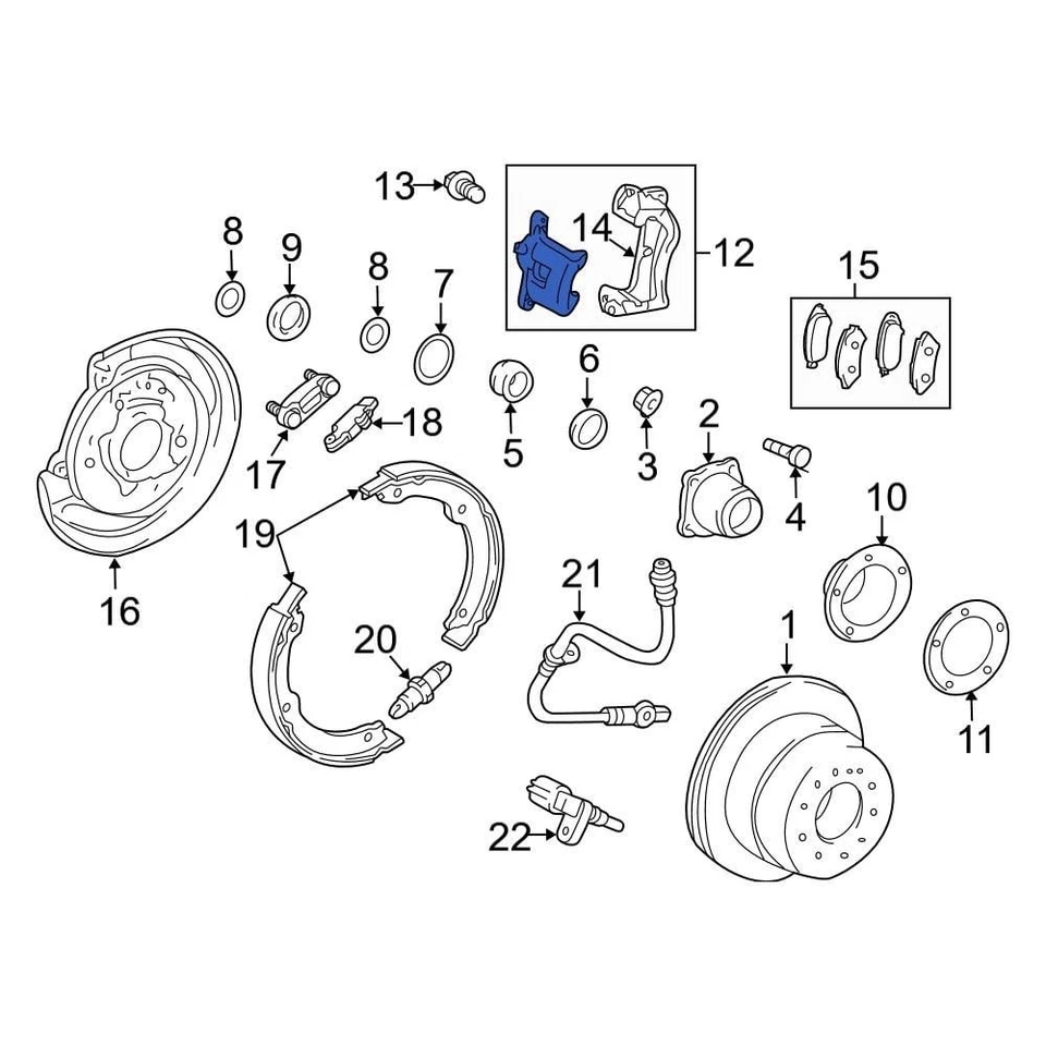 For Toyota Land Cruiser 2008-2015 Toyota 4785060070 Rear Left Disc Brake Caliper Foto 2 de 2