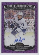 2022 O-Pee-Chee Platinum Rookie Violet Pixels 81/99 Nicholas Abruzzese Auto 0f5t