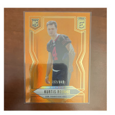 Panini 2025 Donruss Elite Rookie Kurtis Rourke #172 49ers Lavender Pyramids /649