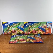 Ziploc Zip N Steam Cooking Bags 7 per package NEW Sealed Large Discounted 3