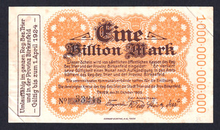 Trier 1 Billion Mark 31.10.1923